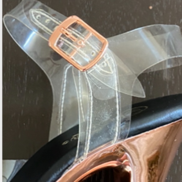 Pleaser Stilettos | Rose Gold + Clear - Picture 8 of 15